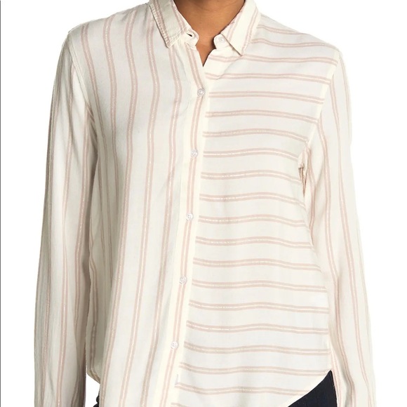Rails Bonnie Sand Stripe button down - Picture 3 of 8